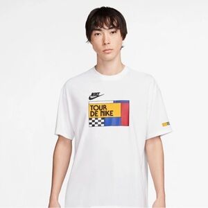 Nike White T-Shirt with Tour de Nike Graphic